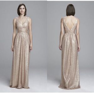 Amsale bridesmaid/special occasion dress in latte